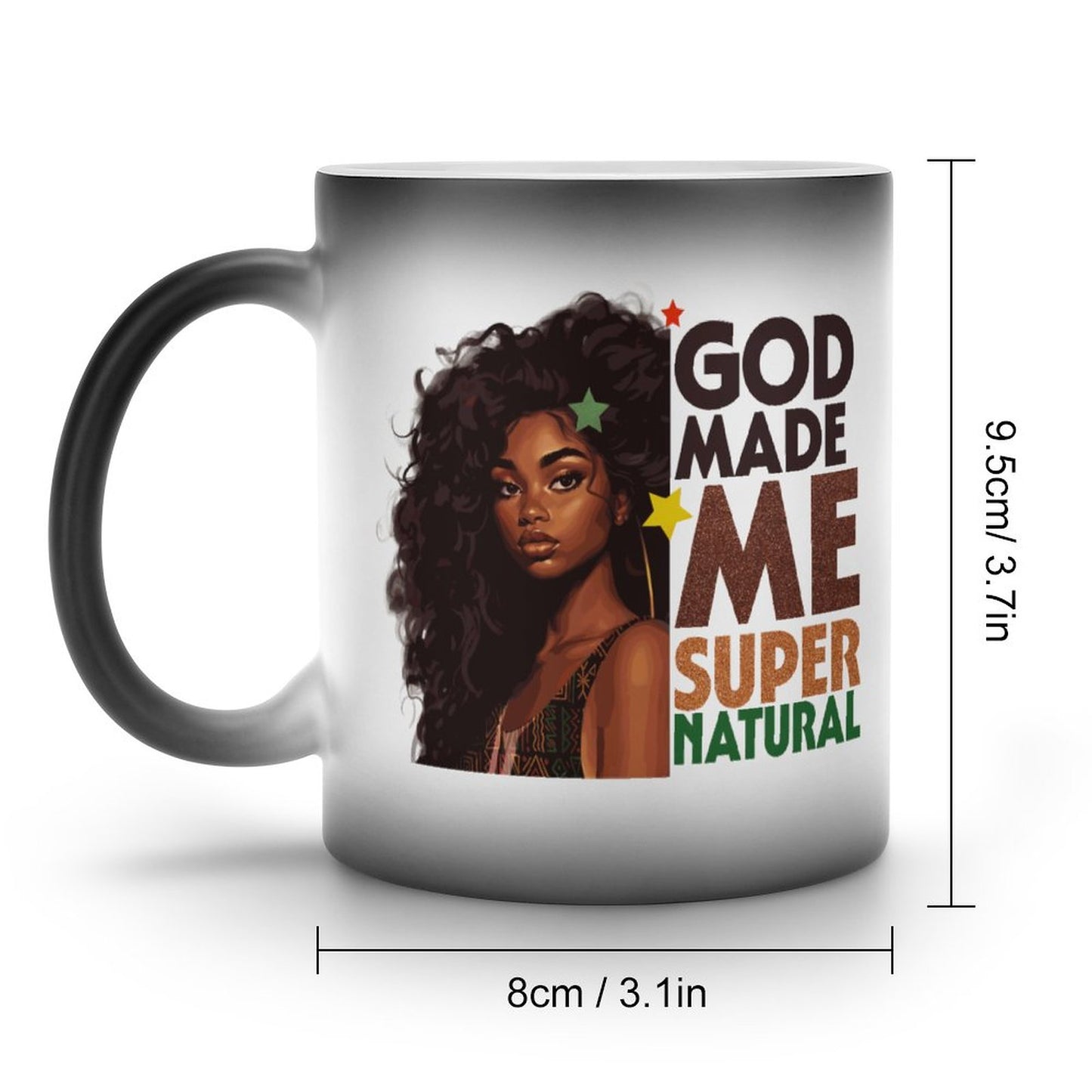 God Made Me Super Natural Christian Color Changing Mug (Dual-sided)