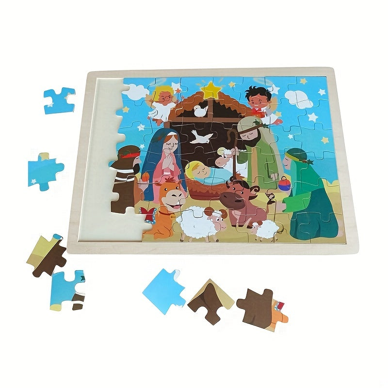 Nativity Of Jesus Jigsaw Puzzle, Christian Activity claimedbygoddesigns