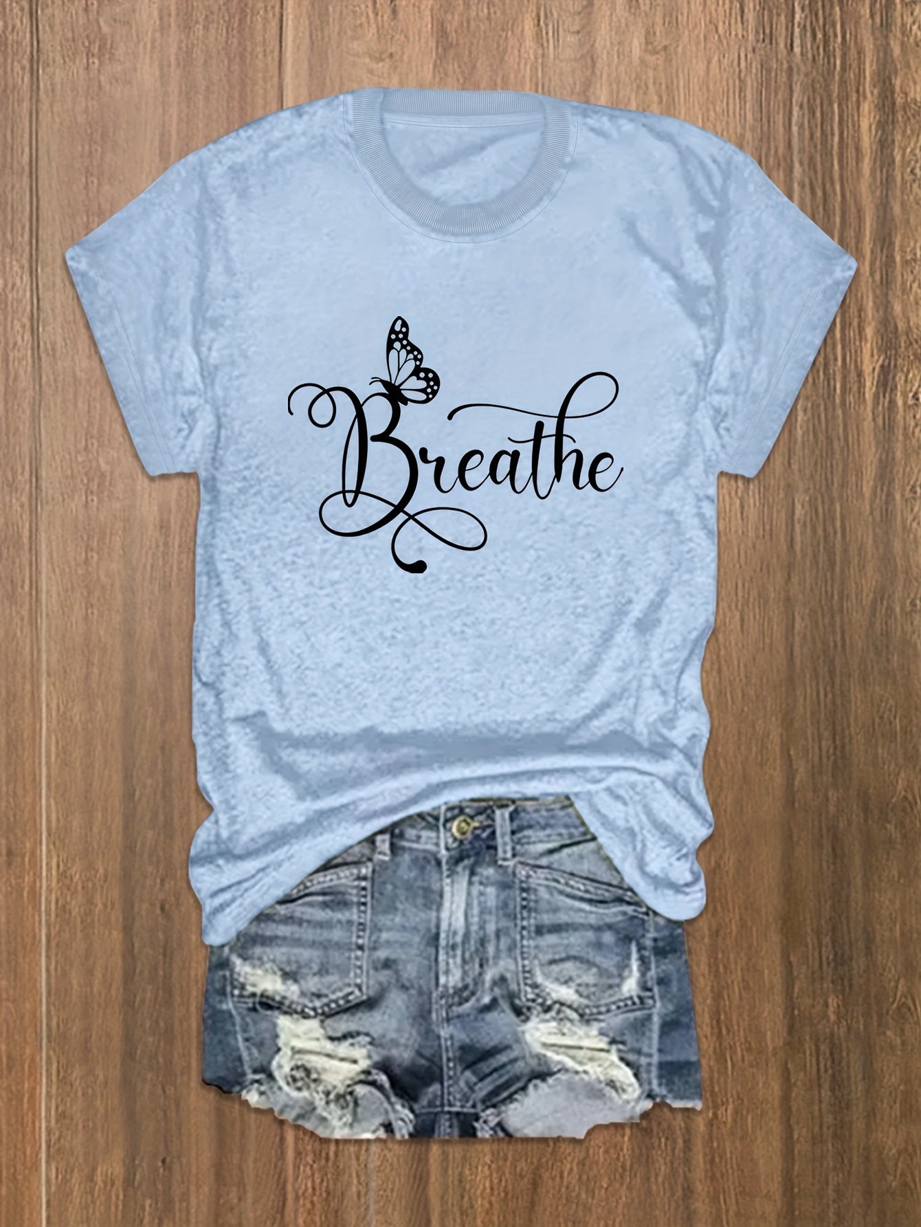 Breathe Plus Size Women's Christian T-shirt claimedbygoddesigns