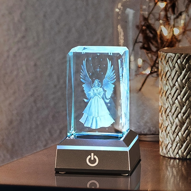 1pc, 3D Angel Crystal Night Light Christian Gift Idea claimedbygoddesigns
