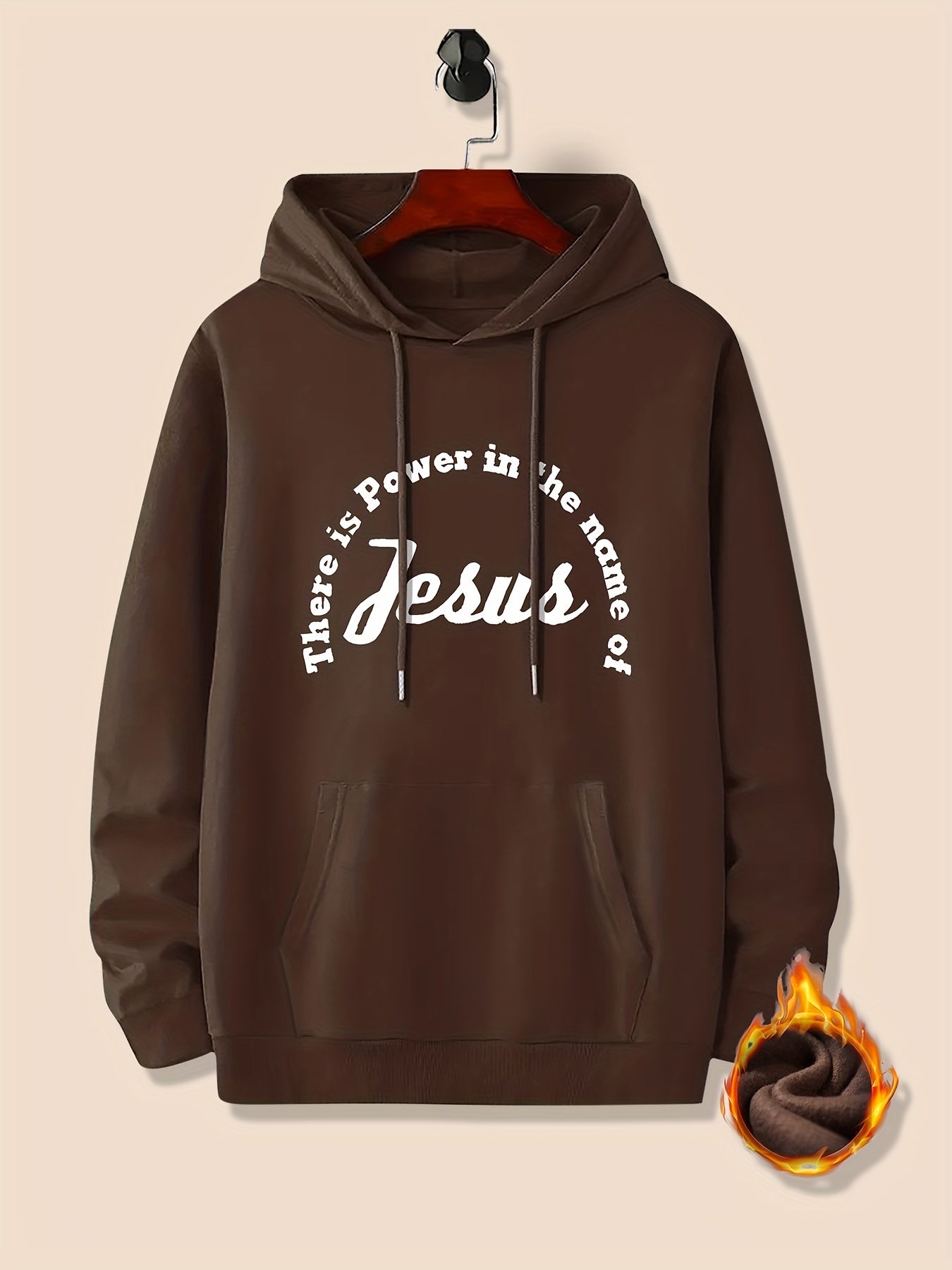 There Is Power In The Name Of Jesus Men's Christian Pullover Hooded Sweatshirt claimedbygoddesigns