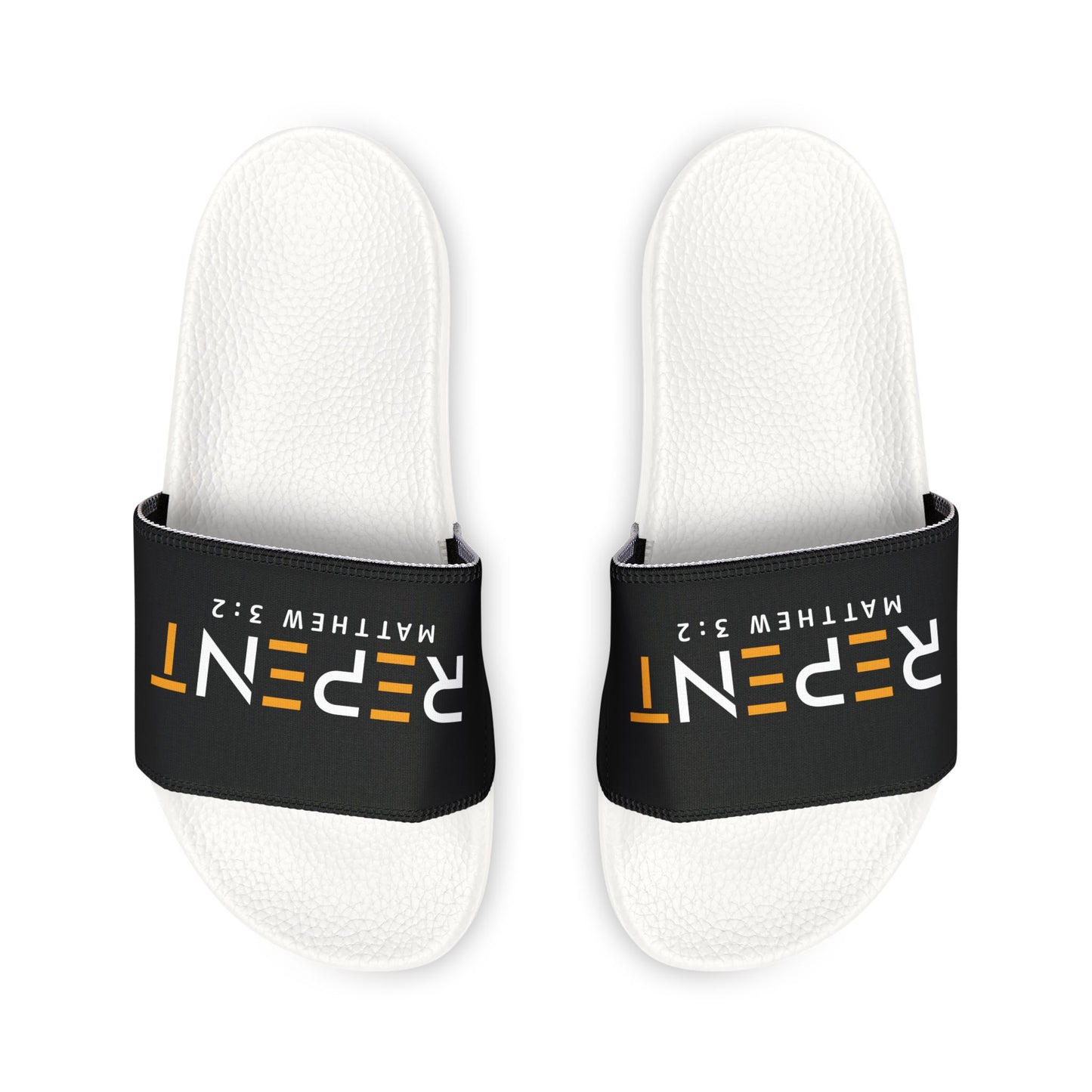 Youth Removable - Strap Sandals - Stylish Summer Footwear for Kids, Fun Beach Sandals, Cool Slides for Boys & Girls, Repent Matthew 3:2 Design - ClaimedbyGodDesigns