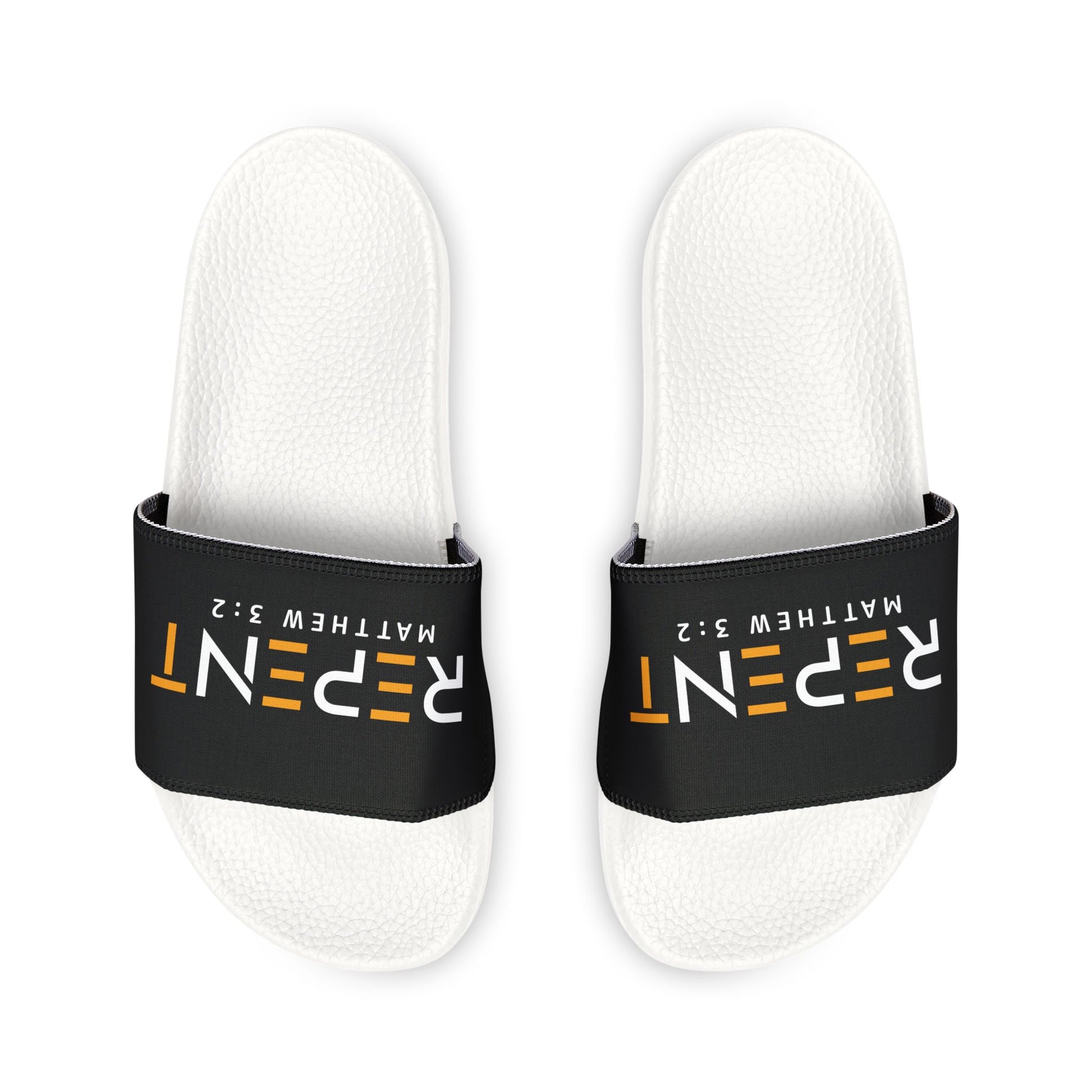 Youth Removable - Strap Sandals - Stylish Summer Footwear for Kids, Fun Beach Sandals, Cool Slides for Boys & Girls, Repent Matthew 3:2 Design - ClaimedbyGodDesigns