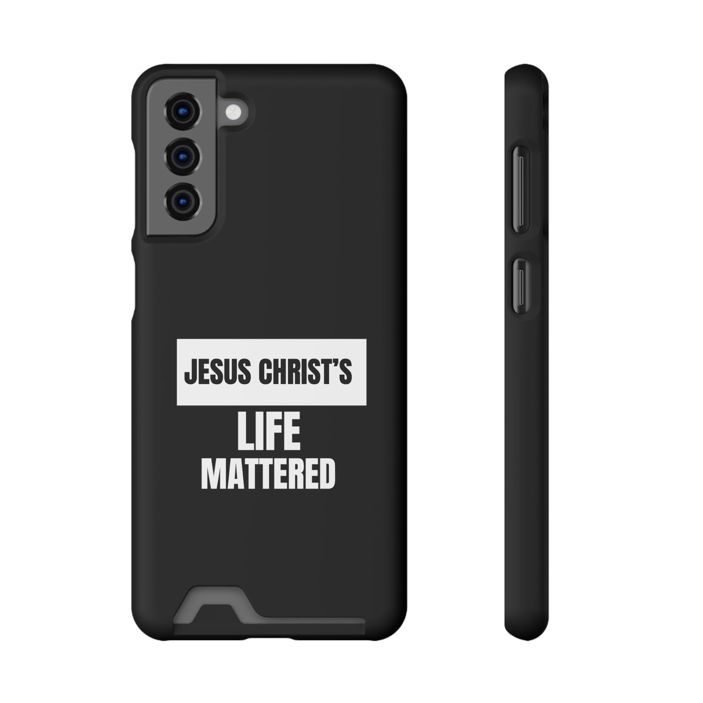 Jesus Christ's Life Mattered Phone Case With Card Holder Printify