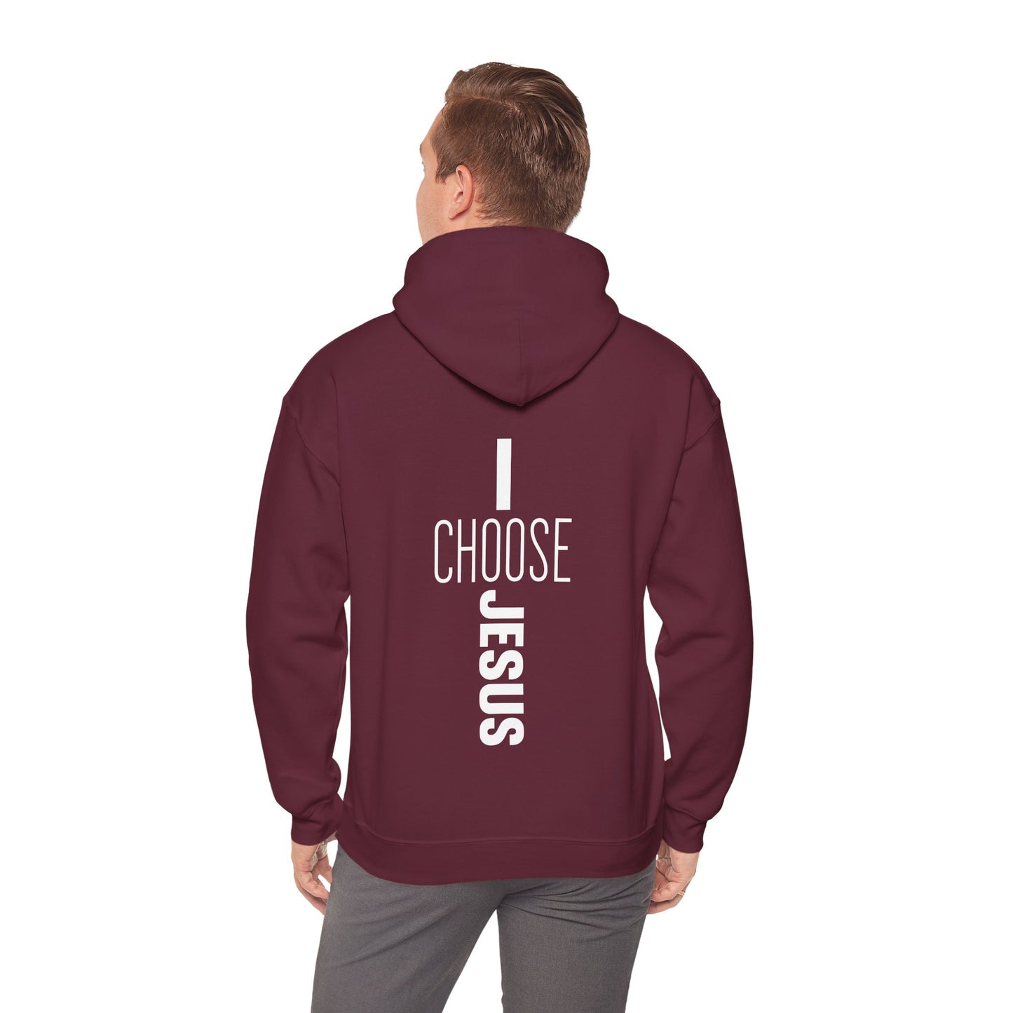 I Choose Jesus Unisex Christian Hooded Pullover Sweatshirt