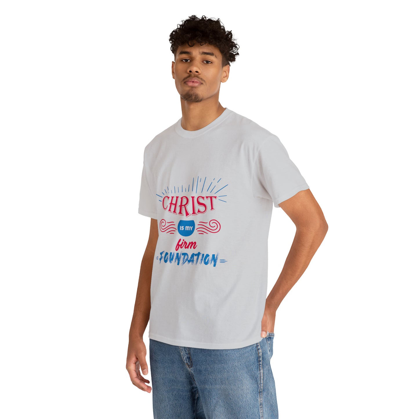 Christ Is My Firm Foundation Unisex Heavy Cotton Tee