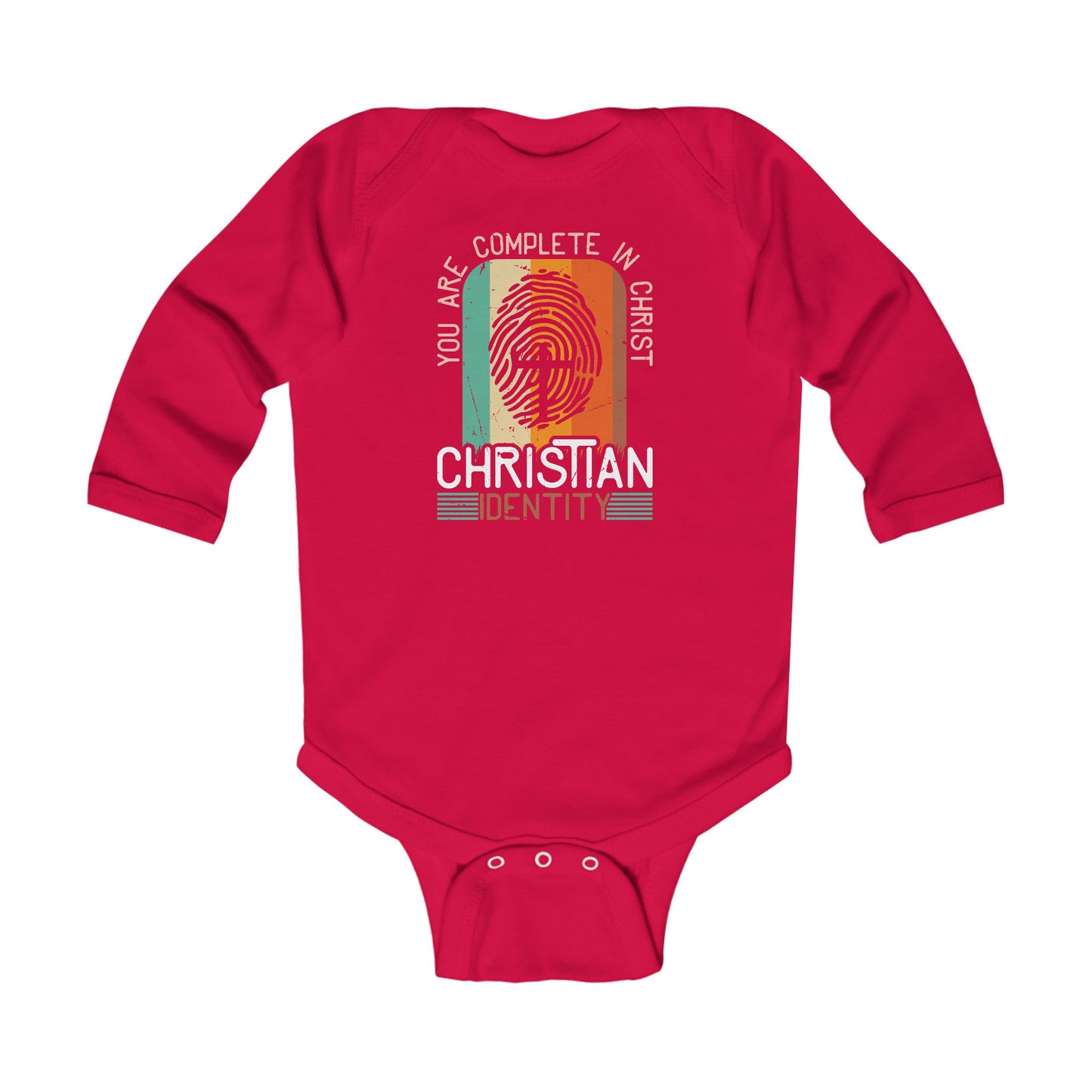 You Are Complete In Christ Christian Long Sleeve BABY ONESIE