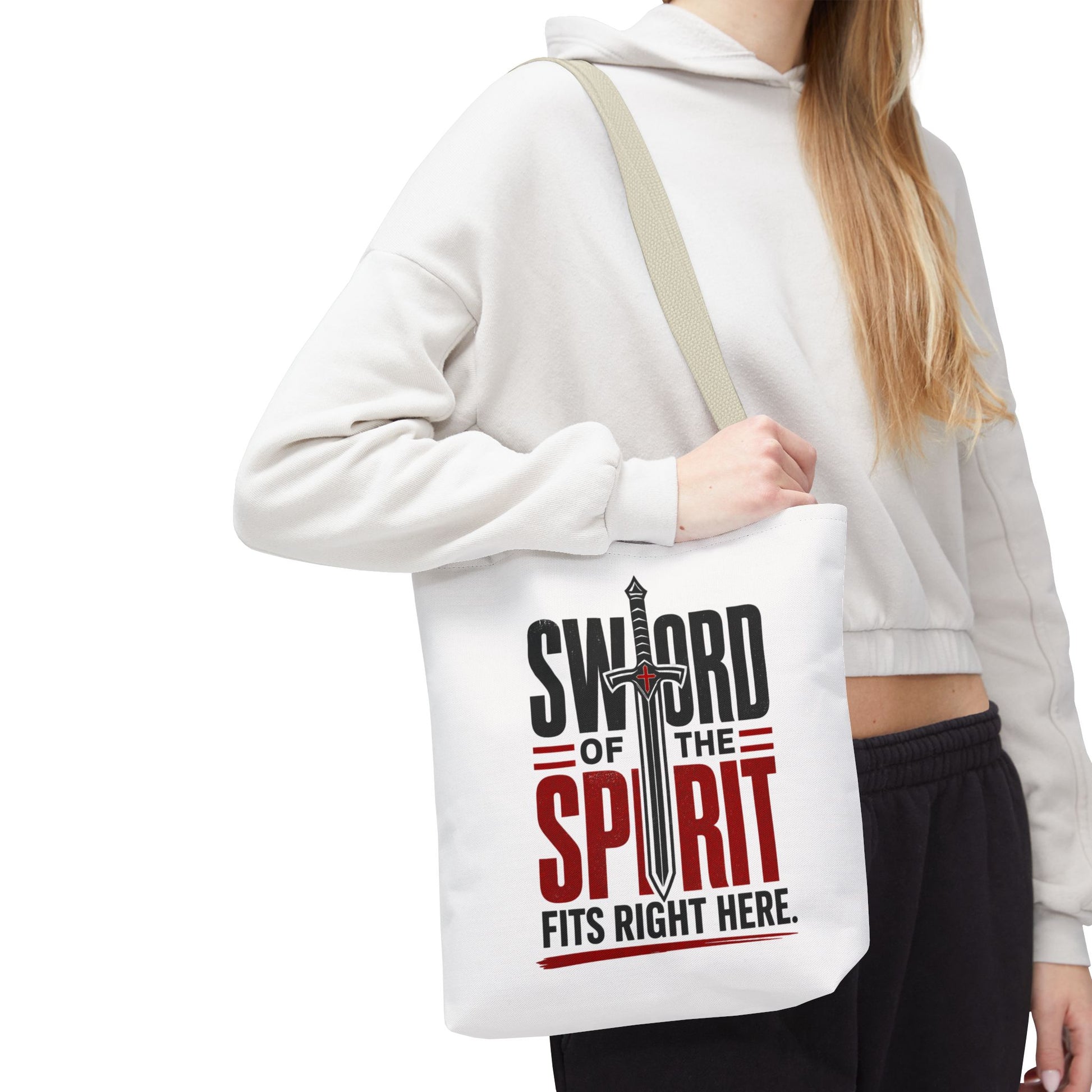 Sword of the Spirit Tote Bag — Christian Faith Inspirational Canvas Tote - ClaimedbyGodDesigns