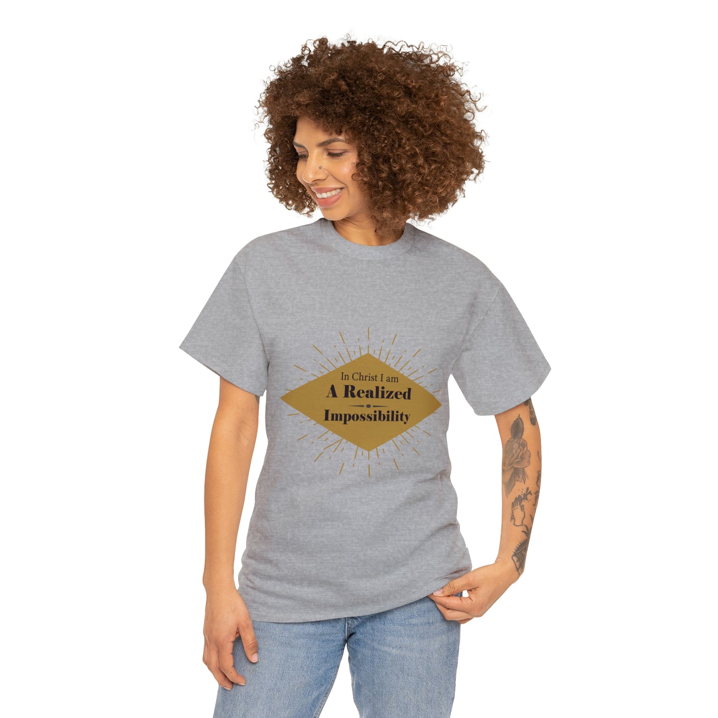 In Christ I Am A Realized Impossibility Unisex Heavy Cotton Tee