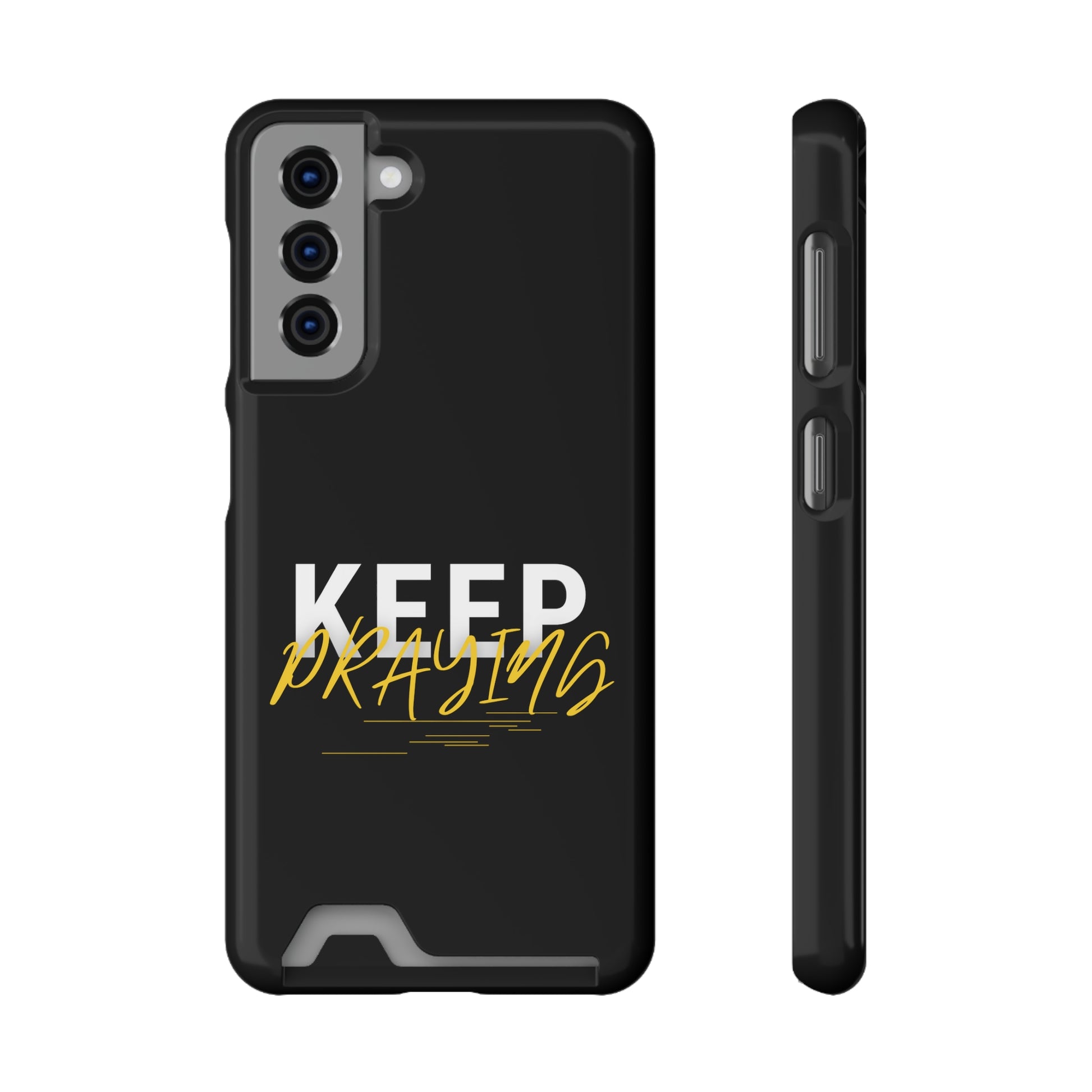 Keep Praying Christian Phone Case With Card Holder Printify