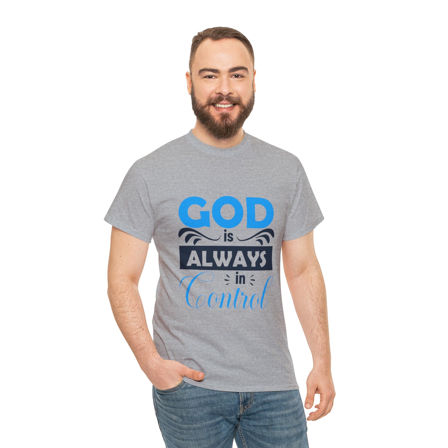 God Is Always In Control Unisex Heavy Cotton Tee