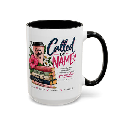 Called By Name floral Christian accent coffee mug