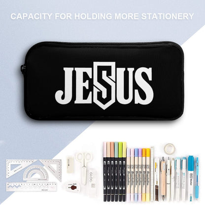 Jesus 3 Pcs School Christian Backpack Set for Kids (Backpack, Kid's Insulated Lunch Bag & Pencil Case Organizer)