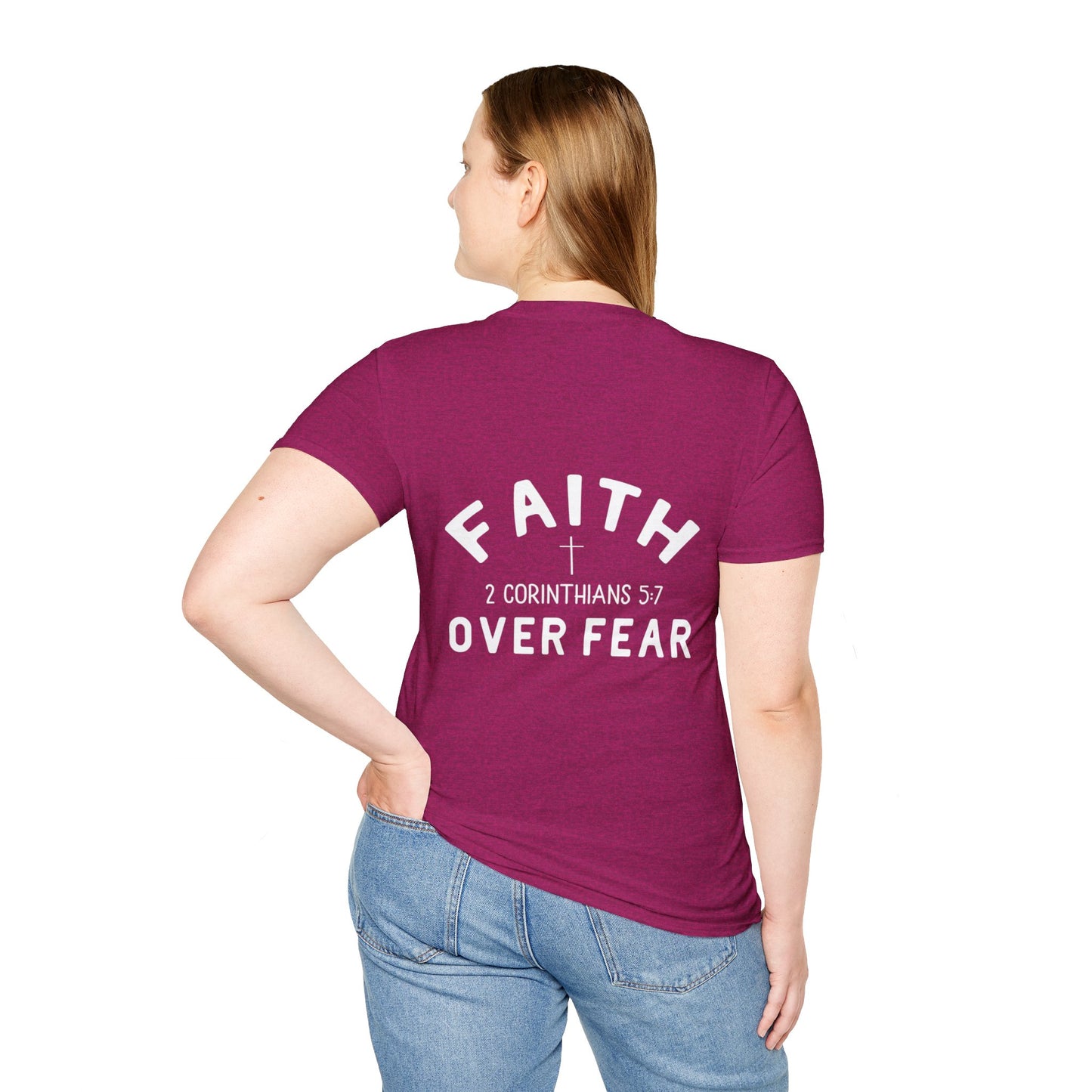 Faith Over Fear 3 Crosses   Christian Unisex T-shirt