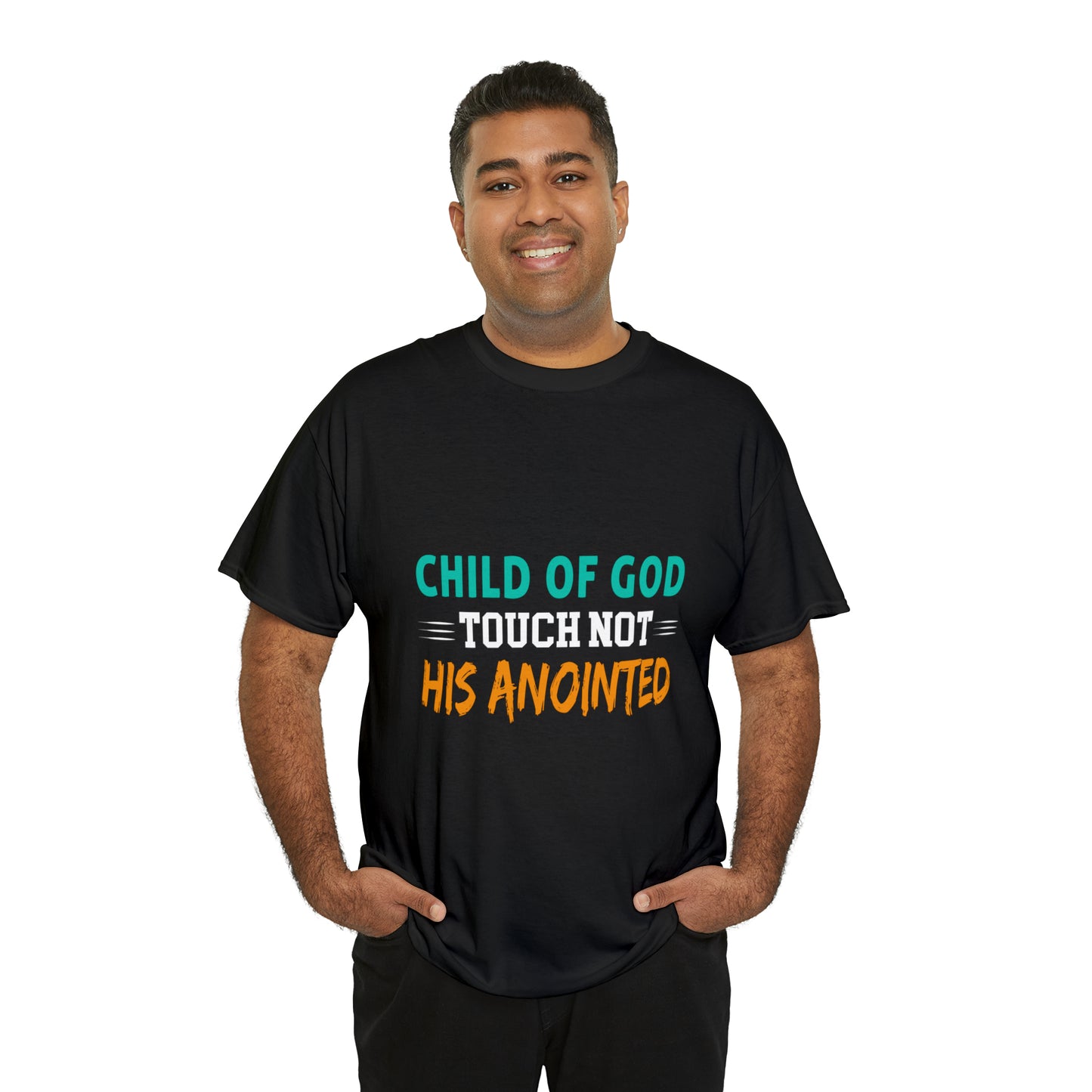 Child Of God Touch Not His Anointed Unisex Heavy Cotton Tee Printify