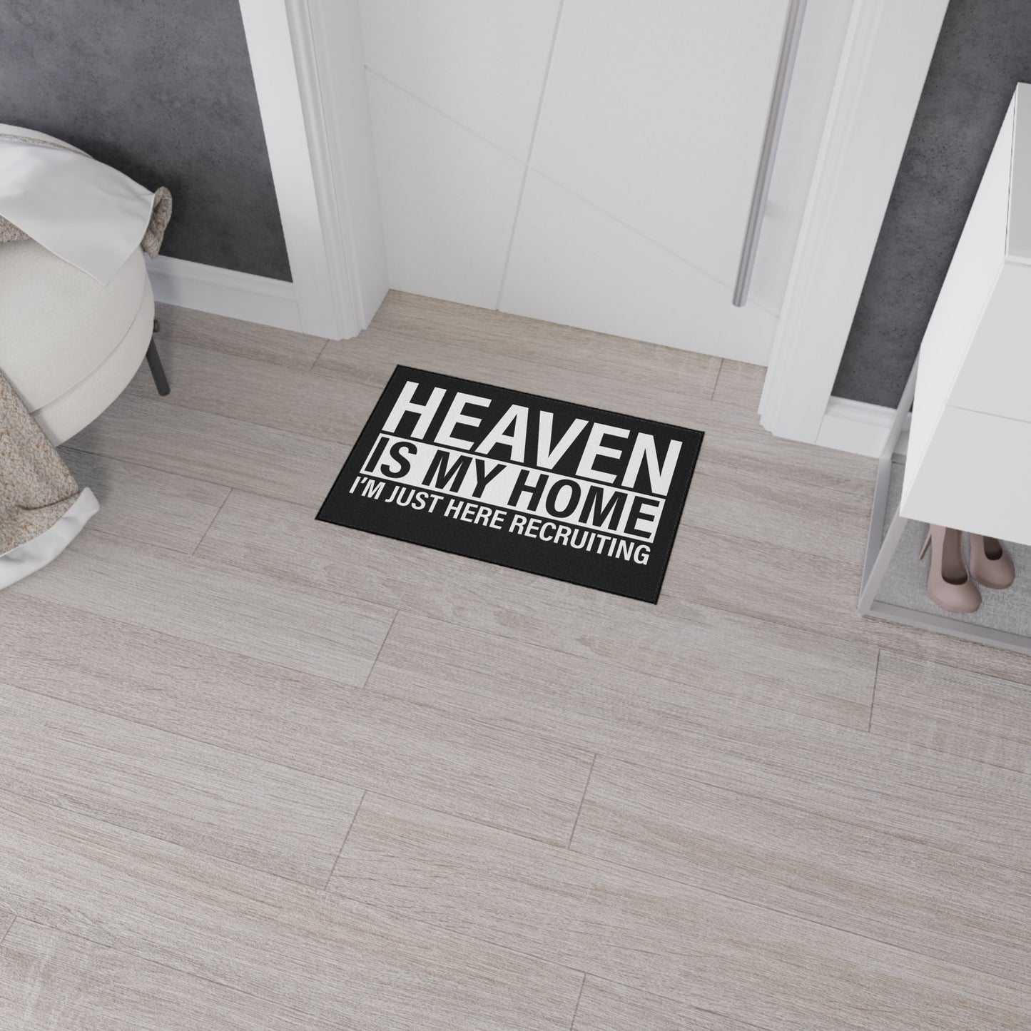 Christian Heavy Duty Floor Mat, Heaven Is My Home Decor, Religious Entryway Rug, Scripture Welcome Mat, Inspirational