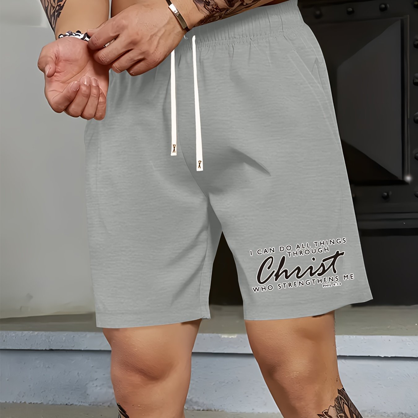 I CAN DO ALL THINGS THROUGH Christ Men's Christian Shorts claimedbygoddesigns