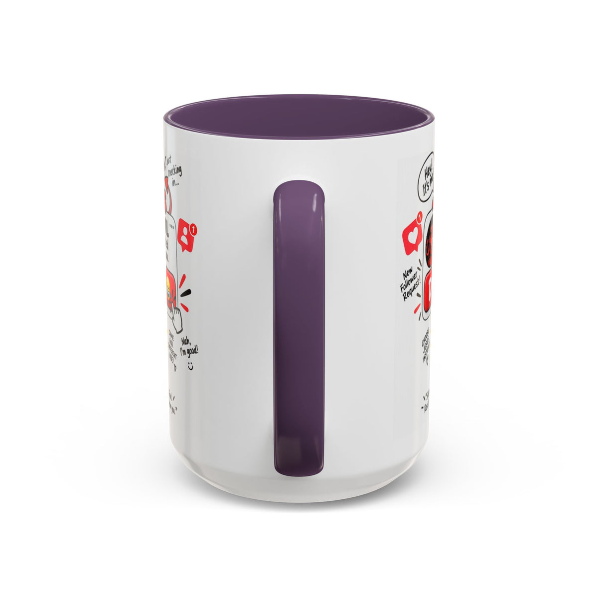 Decline the Devil Coffee Mug — "The Devil Has Requested to Follow You" (James 4:7)