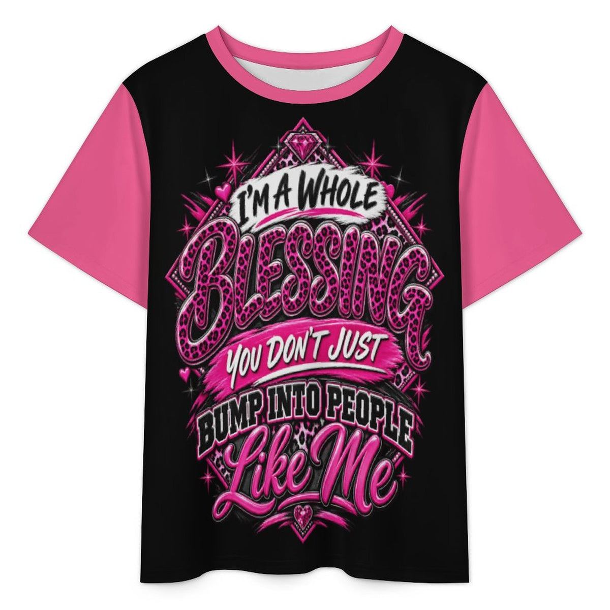I’m A Whole Blessing You Don’t Just Bump Into People Like Me – Women’s Christian Short Sleeved Pajama Set