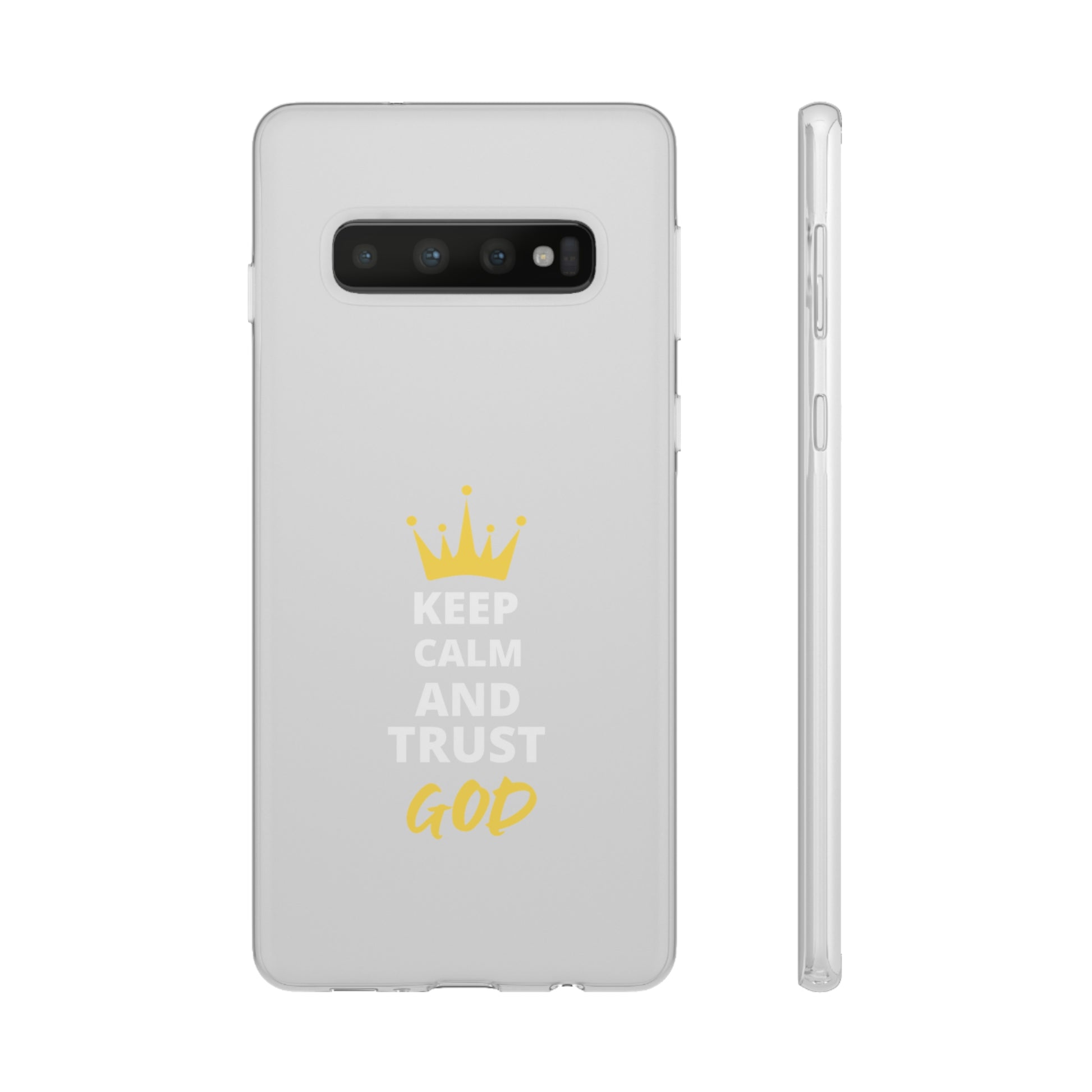 Keep Calm And Trust God Christian Flexi Phone Case Printify