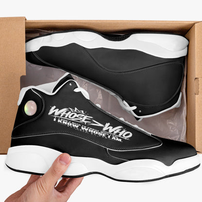 Whose > Who I Know Whose I Am Branded By God high-top leather basketball sneakers, view 6