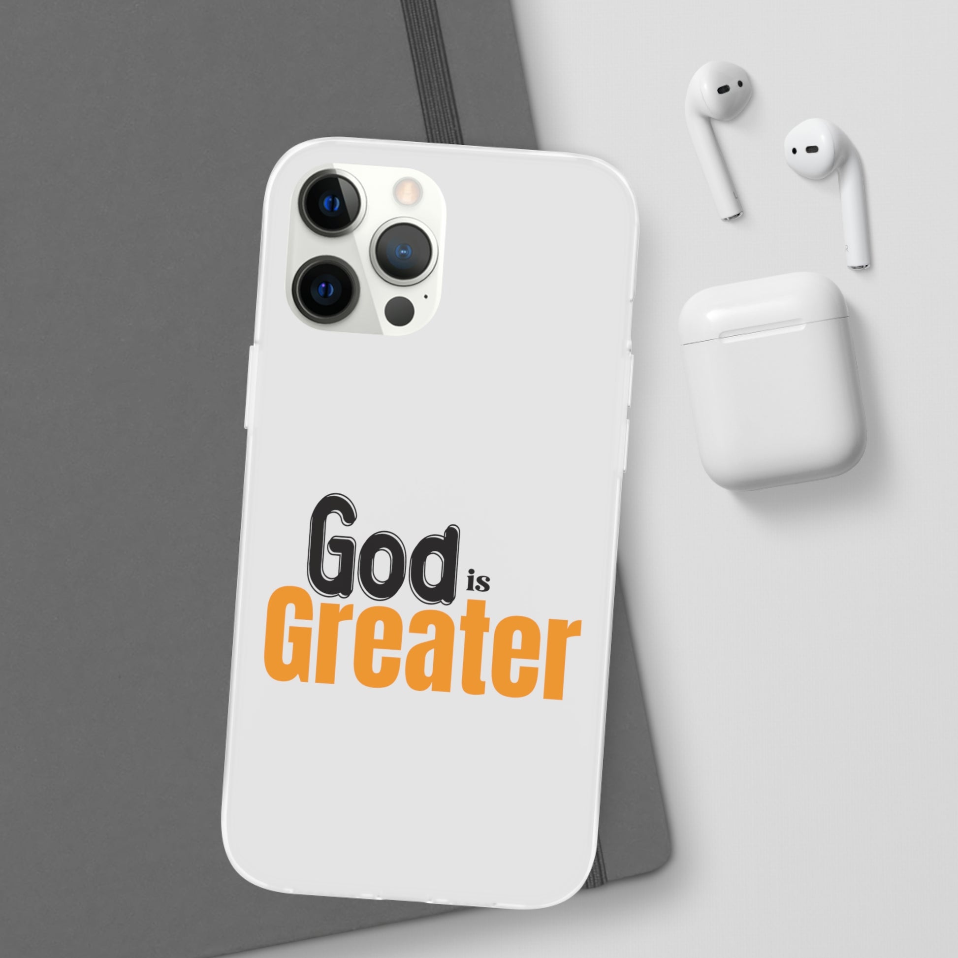 God Is Greater Christian Flexi Phone Case Printify