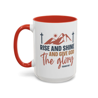 Christian Ceramic Mug - Give Him The Glory Accent Coffee Mug (11, 15oz)