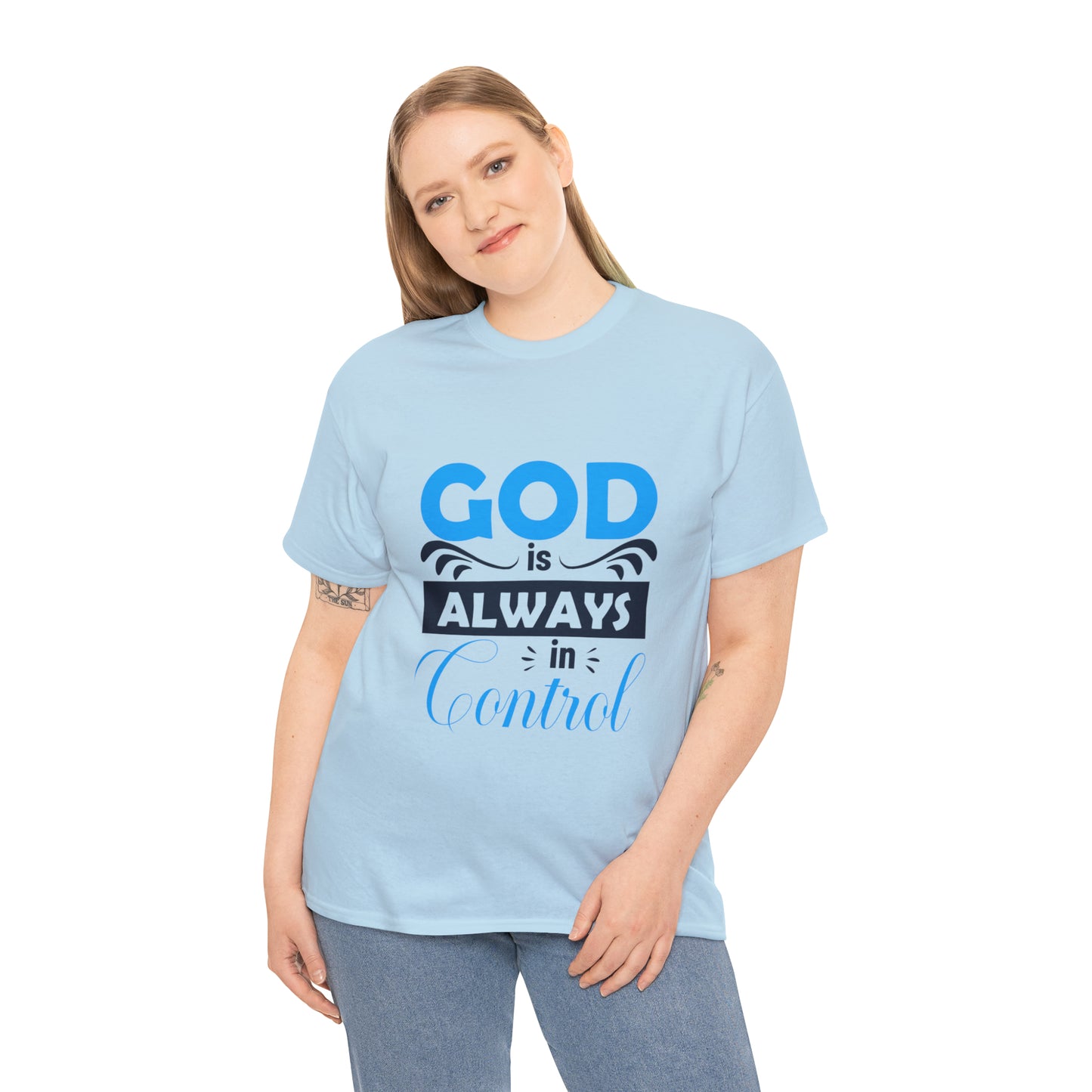 God Is Always In Control Unisex Heavy Cotton Tee