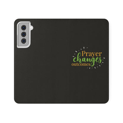 Prayer Changes Outcomes Phone Flip Cases - ClaimedbyGodDesigns