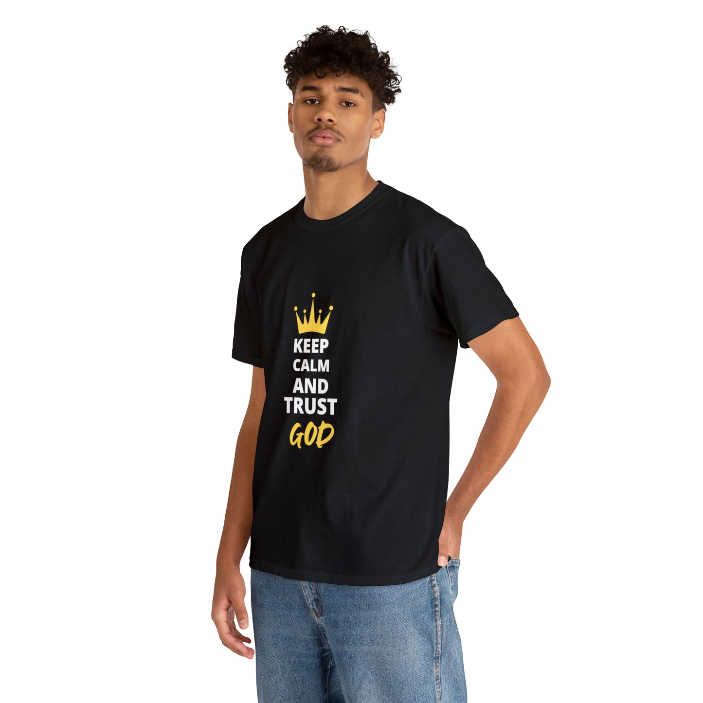 Keep Calm And Trust God Unisex Heavy Cotton Tee Printify