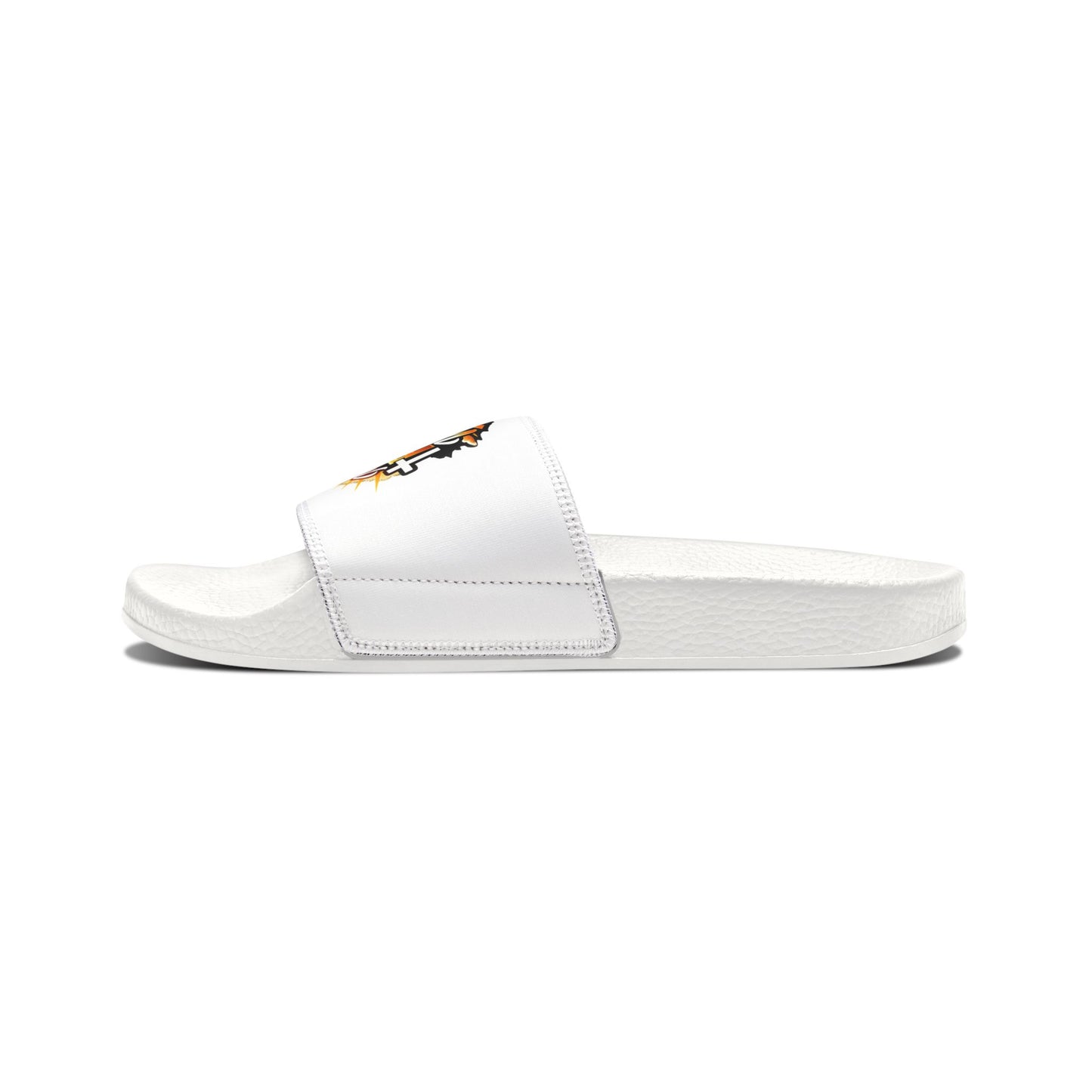 Youth Christian Slides — “Match My Faith Walk” Graphic Sandals