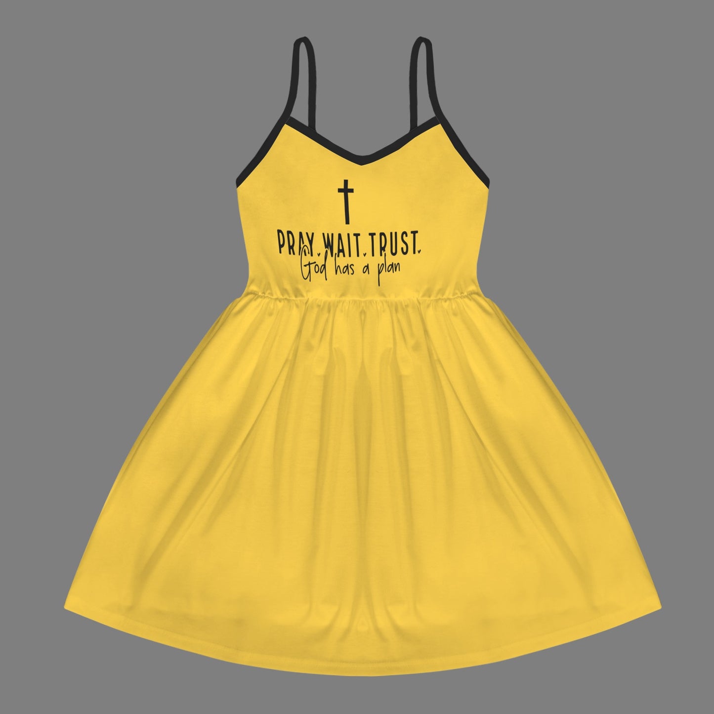 Pray Wait Trust Youth | Christian V-Neck Cami Girls' Casual Dress