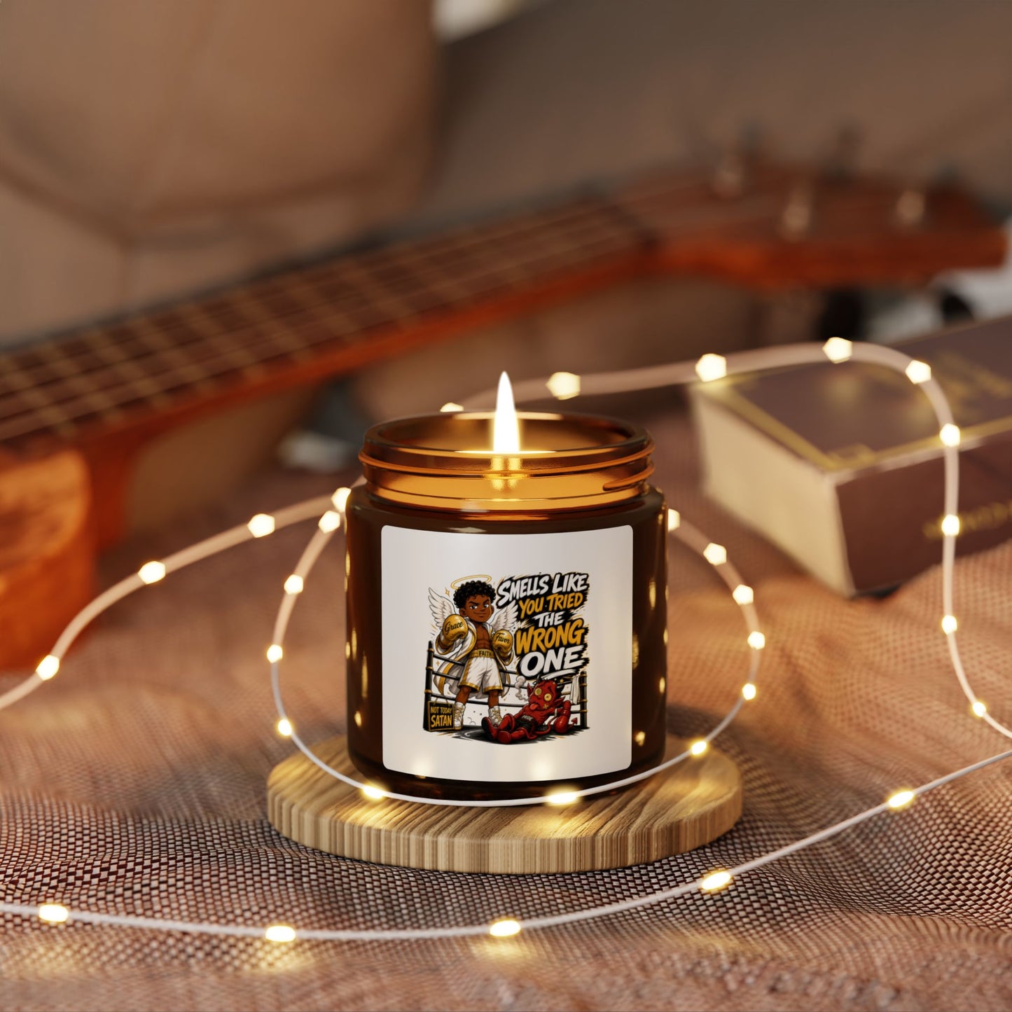 Soy Candle — 'Smells Like the Wrong One' Amber Jar Scented Candle