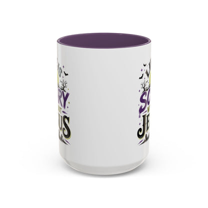 Coffee Mug — “Life Is Scary Without Jesus” Halloween Christian Accent Mug (11/15oz)