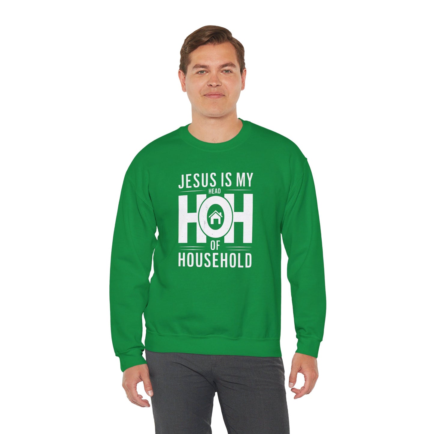 Jesus Is My Head Of Household HOH  Unisex Heavy Blend™ Crewneck Christian Sweatshirt