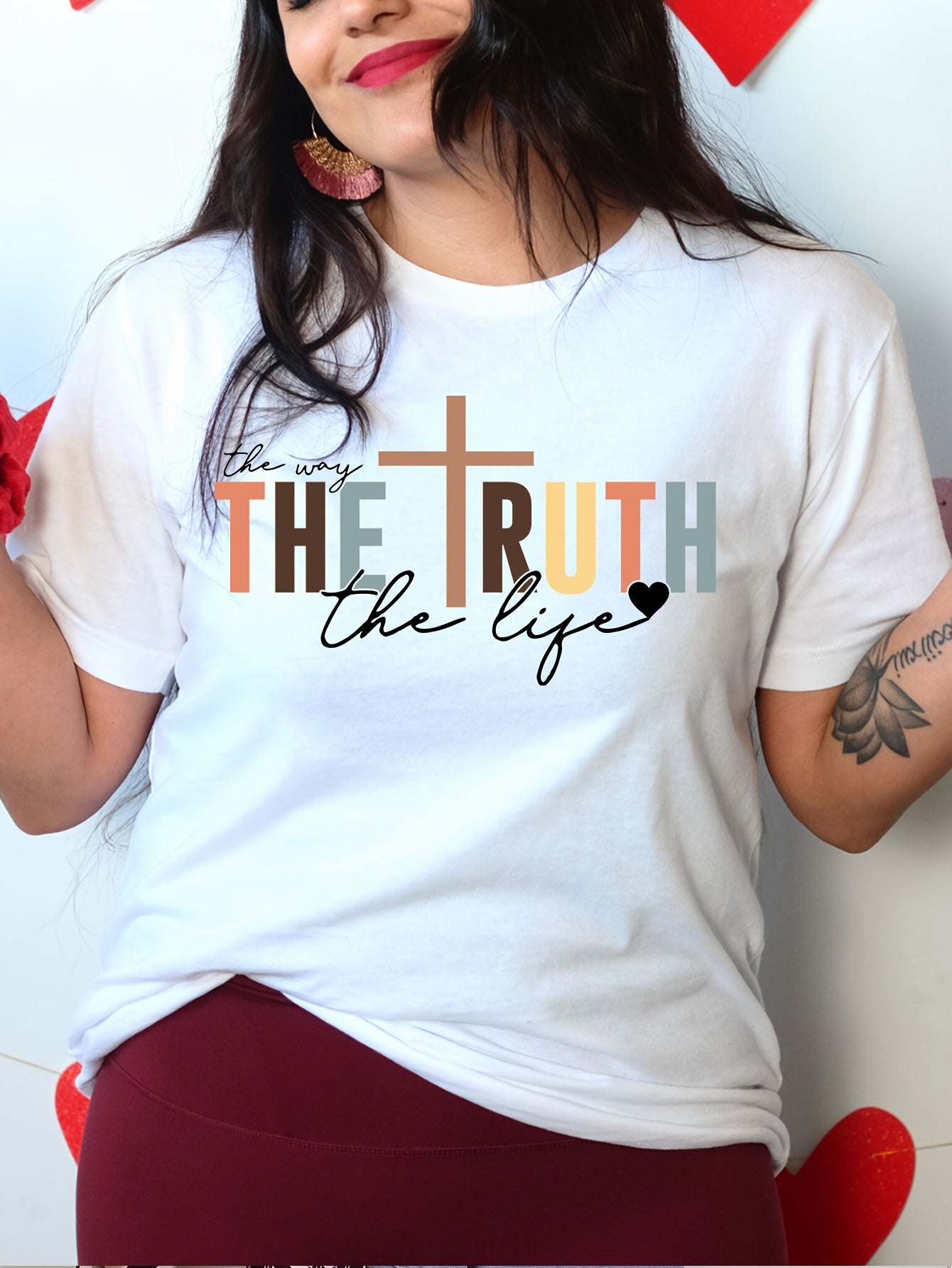 The Way The Truth The Life Plus Size Women's Christian T-shirt claimedbygoddesigns