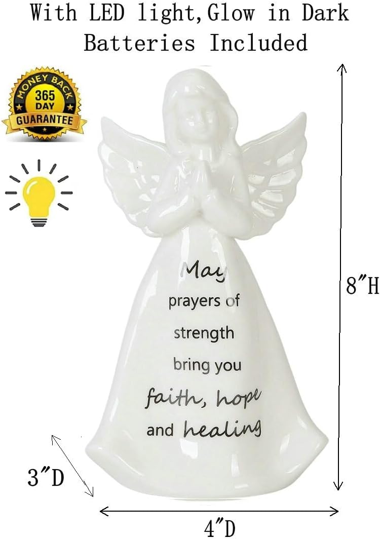 Prayers Of Strength Praying Angel Figurine Night Light 7 H Christian Gift Idea claimedbygoddesigns