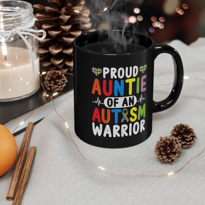 Proud Auntie Autism Warrior coffee mug