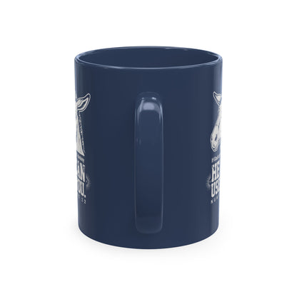 Donkey Wisdom Christian Multicolor Ceramic Mug — "If God Can Use A Donkey, He Can Use You" Faith & Farmhouse Coffee Cup