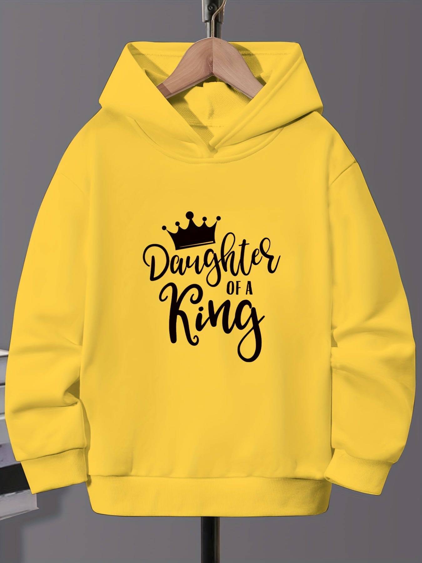 Daughter Of A King Youth Christian Pullover Hooded Sweatshirt claimedbygoddesigns