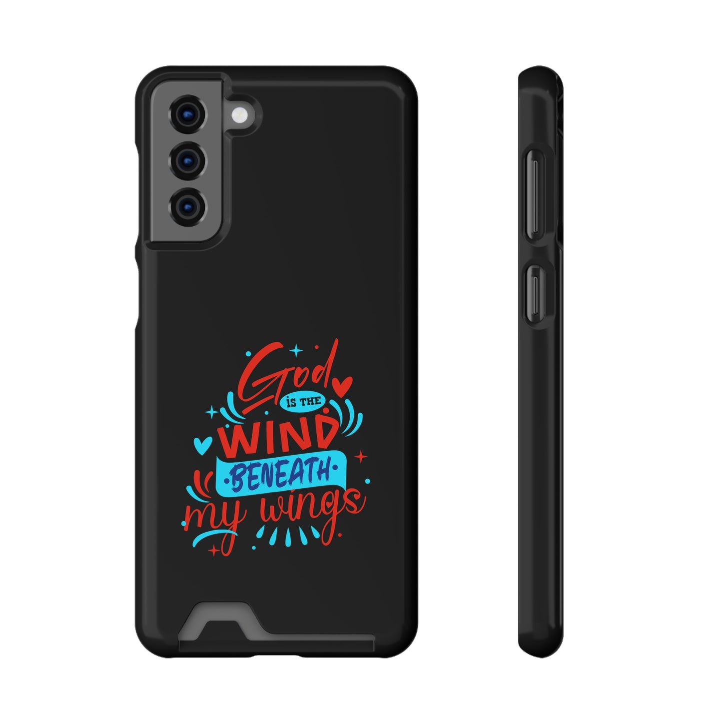 God Is The Wind Beneath My Wings Phone Case With Card Holder