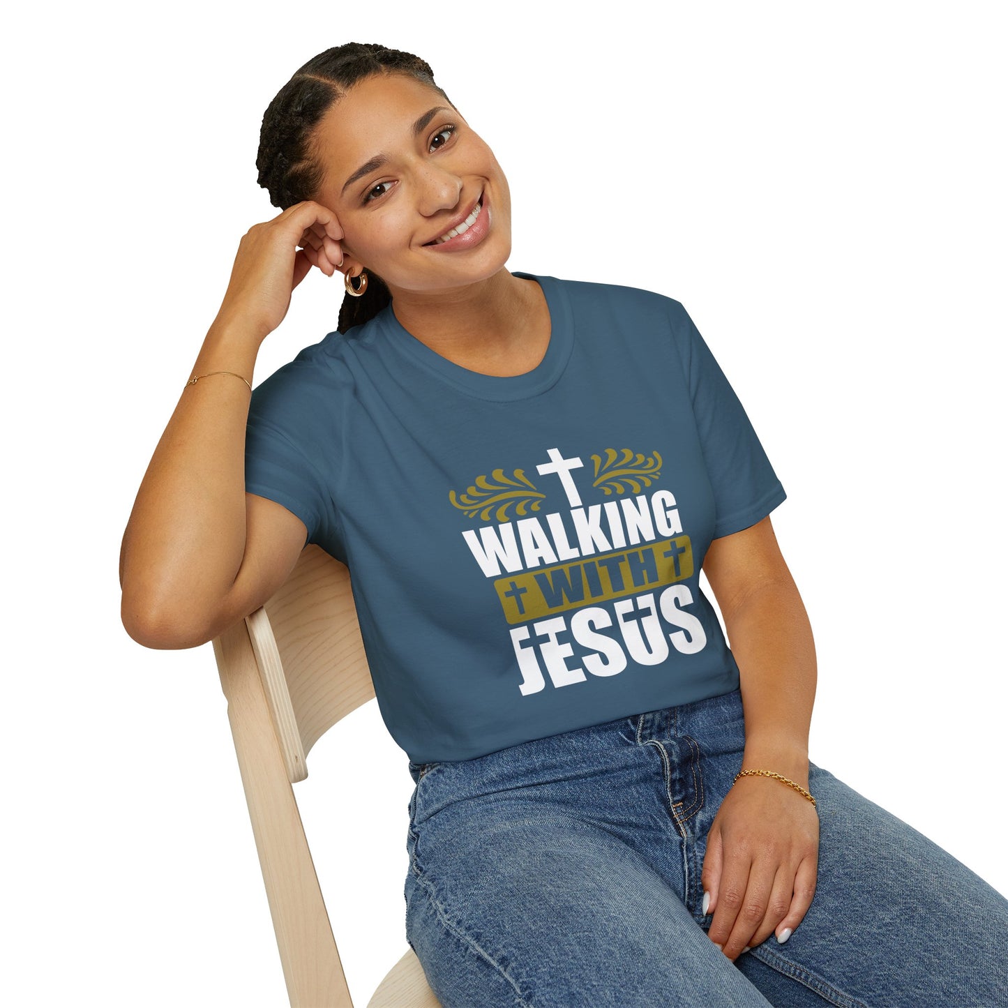 Walking With Jesus Unisex Christian T-shirt