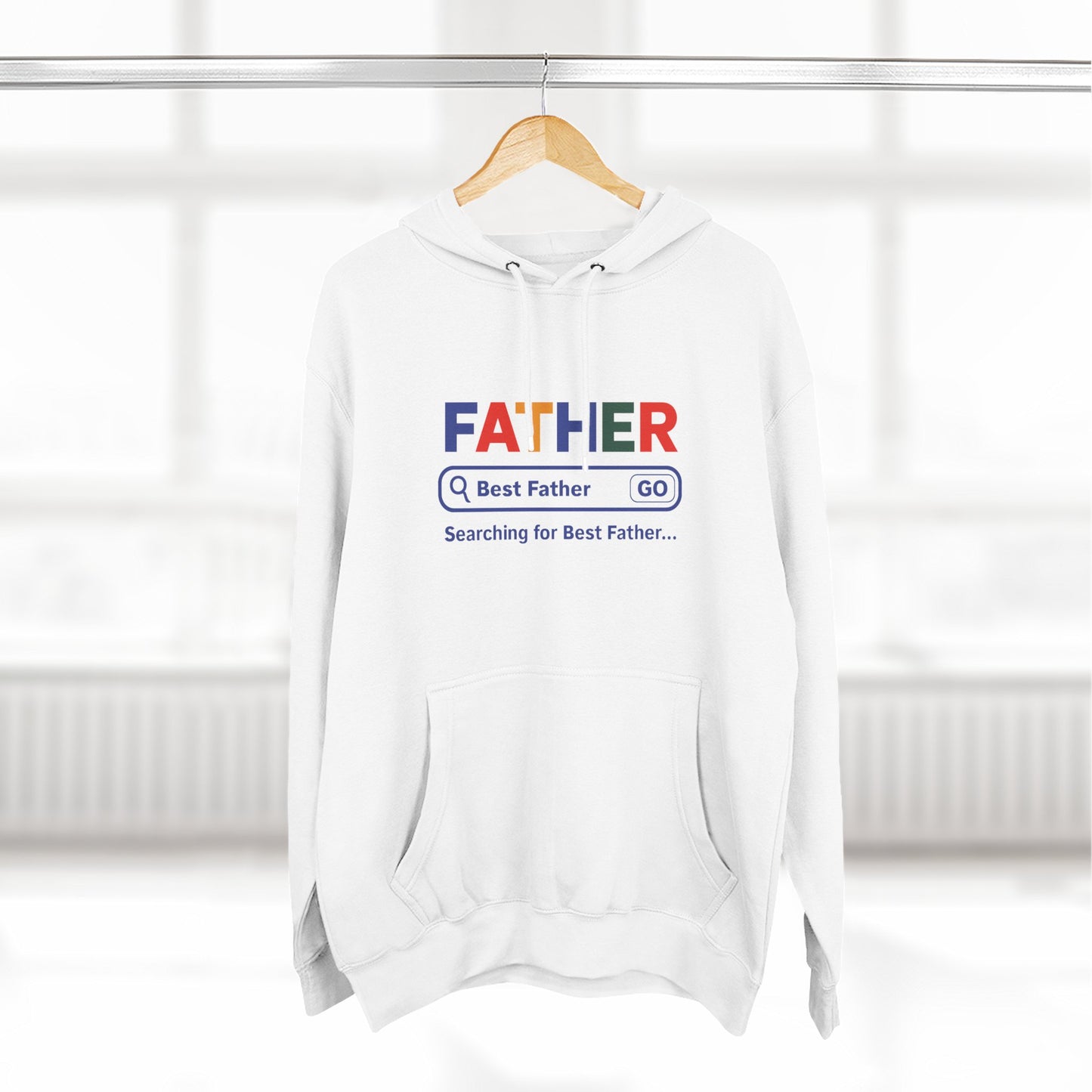 Father's Day Three - Panel Fleece Hoodie, Gift for Dad, Best Father Hoodie, Personalized Father Sweatshirt, Cute Dad Attire - ClaimedbyGodDesigns