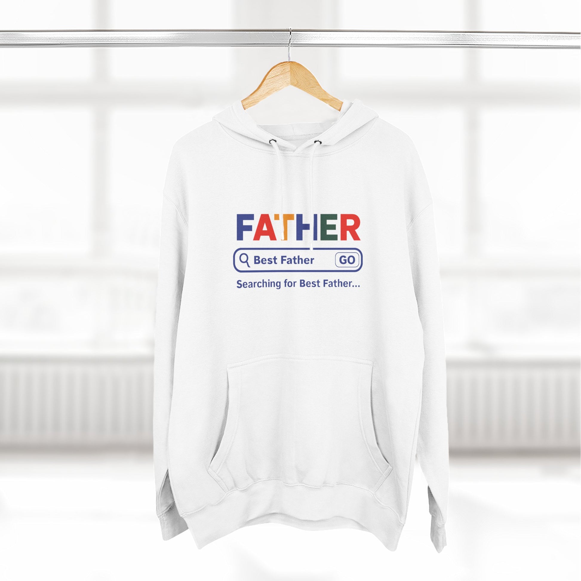 Father's Day Three - Panel Fleece Hoodie, Gift for Dad, Best Father Hoodie, Personalized Father Sweatshirt, Cute Dad Attire - ClaimedbyGodDesigns