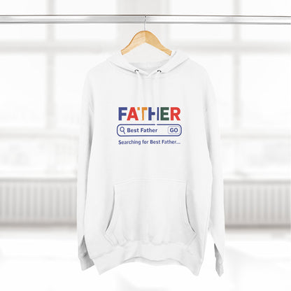 Father's Day Three - Panel Fleece Hoodie, Gift for Dad, Best Father Hoodie, Personalized Father Sweatshirt, Cute Dad Attire - ClaimedbyGodDesigns