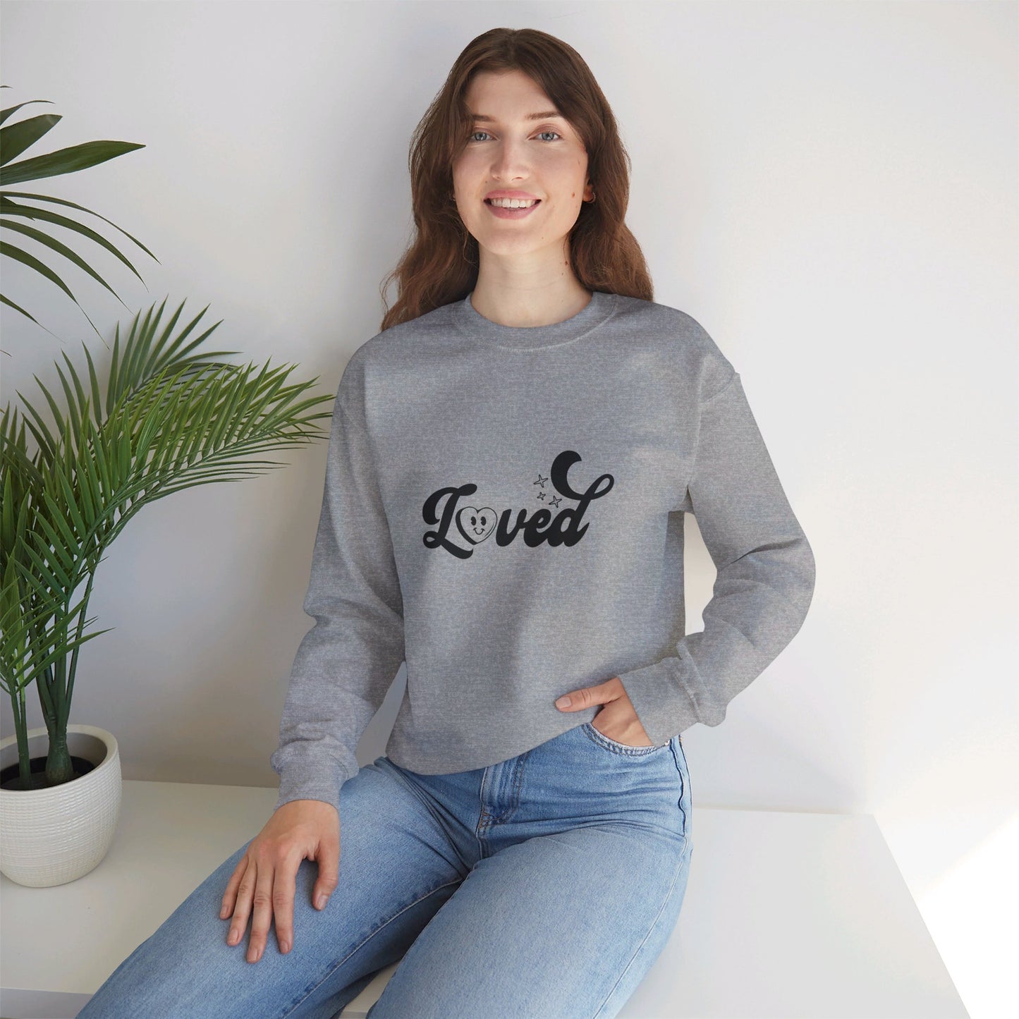 Romans 5:8 You Are Loved More Than You Will Ever Know Unisex Heavy Blend™ Crewneck Christian Sweatshirt