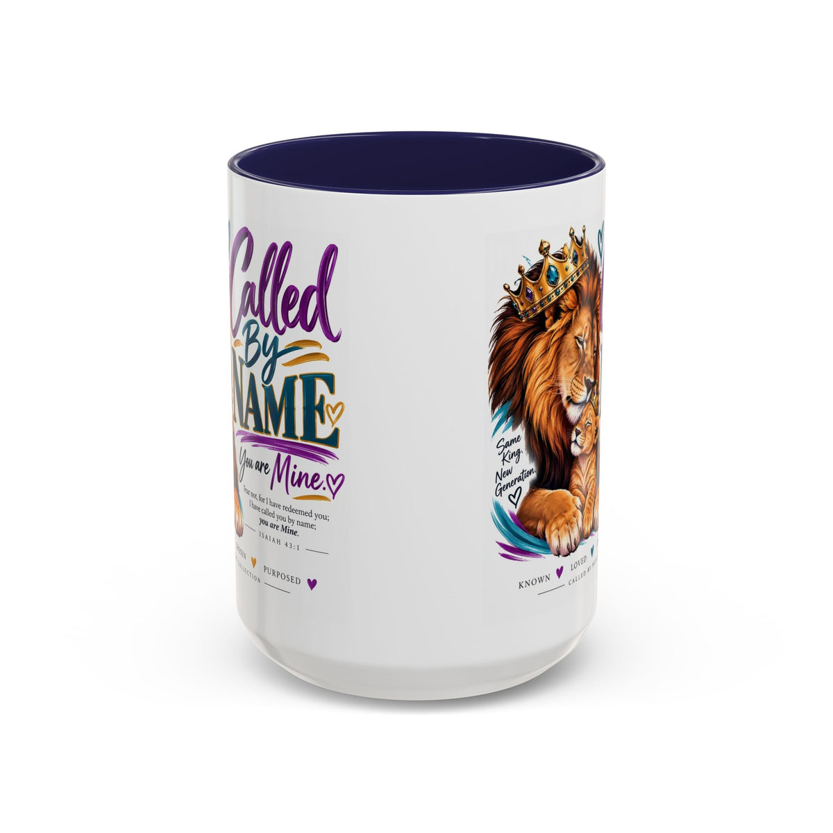 Called by Name lion Christian coffee mug, Isaiah 43:1