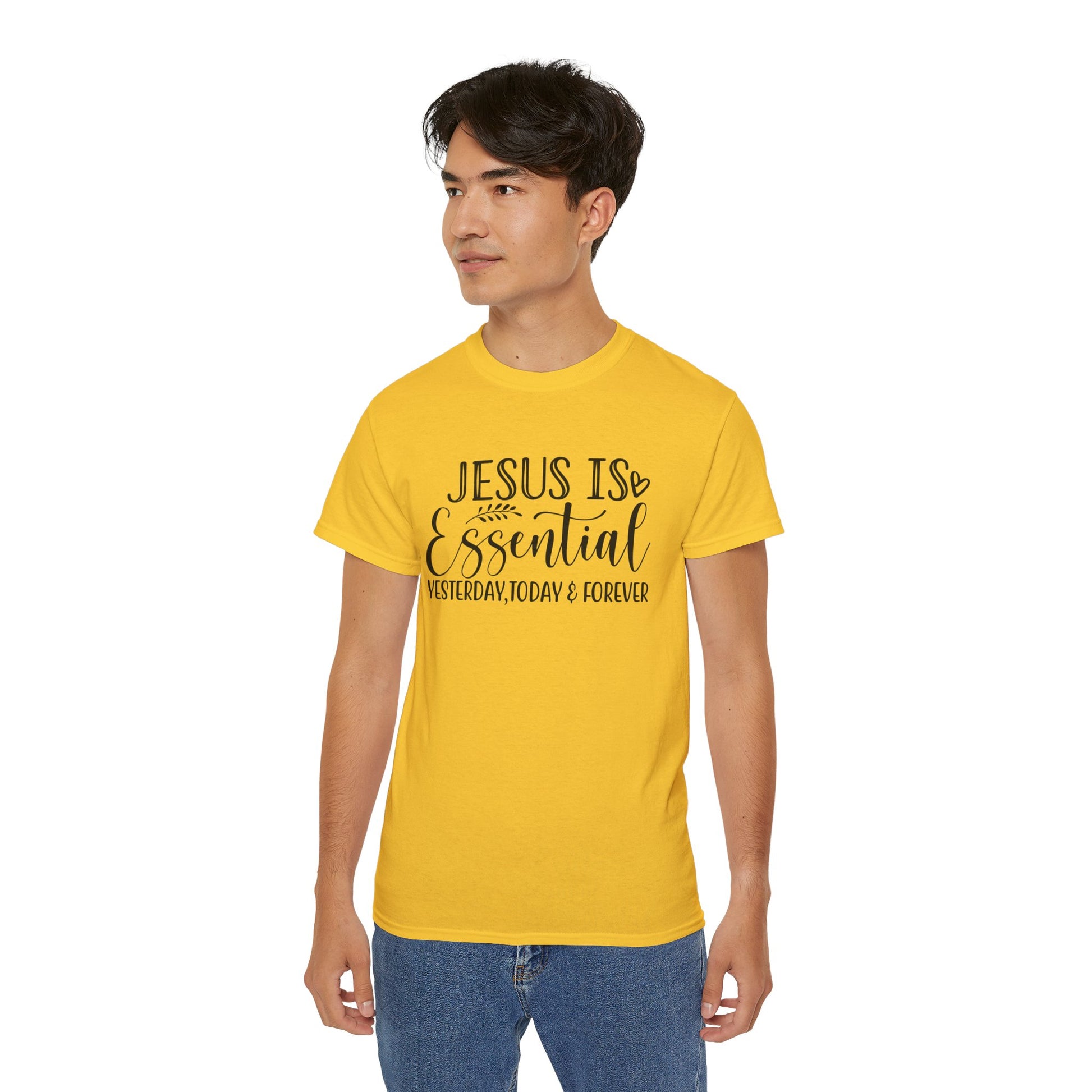 Jesus Is Essential Yesterday Today and Forever Unisex Christian Ultra Cotton Tee Printify