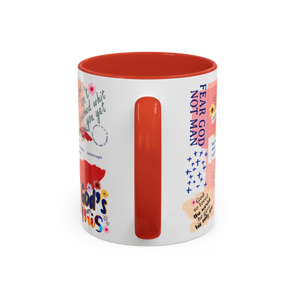 Inspirational Accent Coffee Mug - 11 & 15oz - Fear Him Not Man - Perfect Gift for Friends and Family
