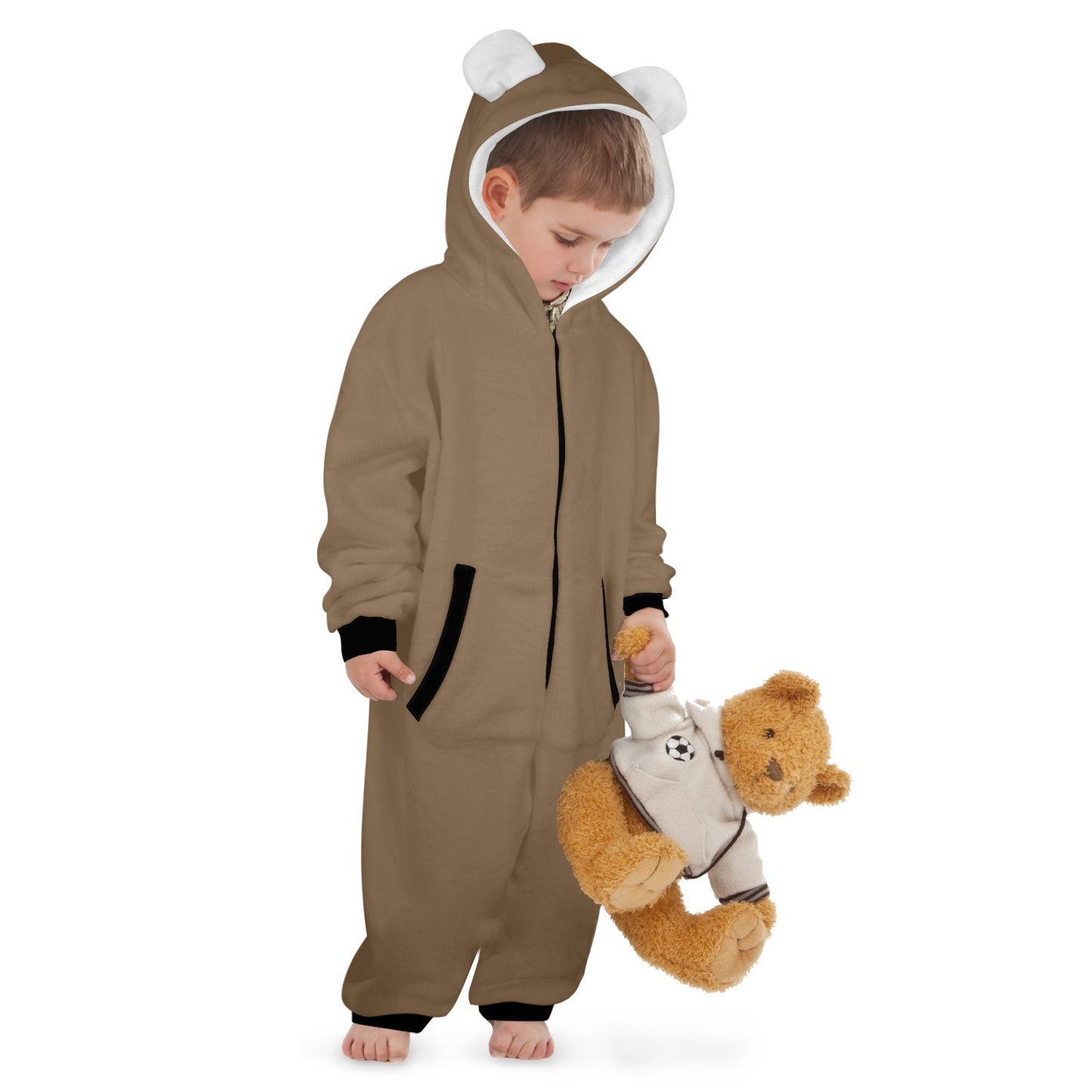 He Took Naps One-Piece Zip up Hooded Christian Pajamas for Little Kids (Toddler)
